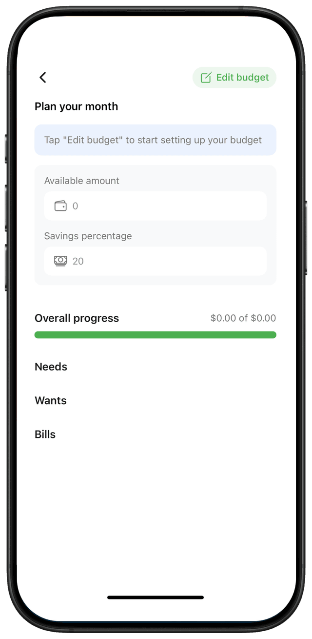 Monthly Budget Planning